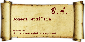Bogert Atália névjegykártya